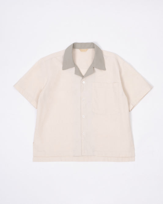 Linen Shirt Cream/Gray