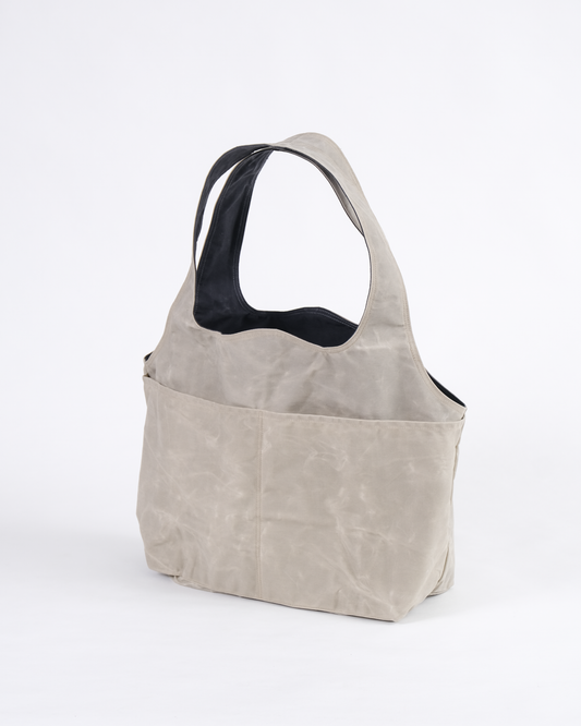 MARKET TOTE (Medium) - BONE & ASPHALT